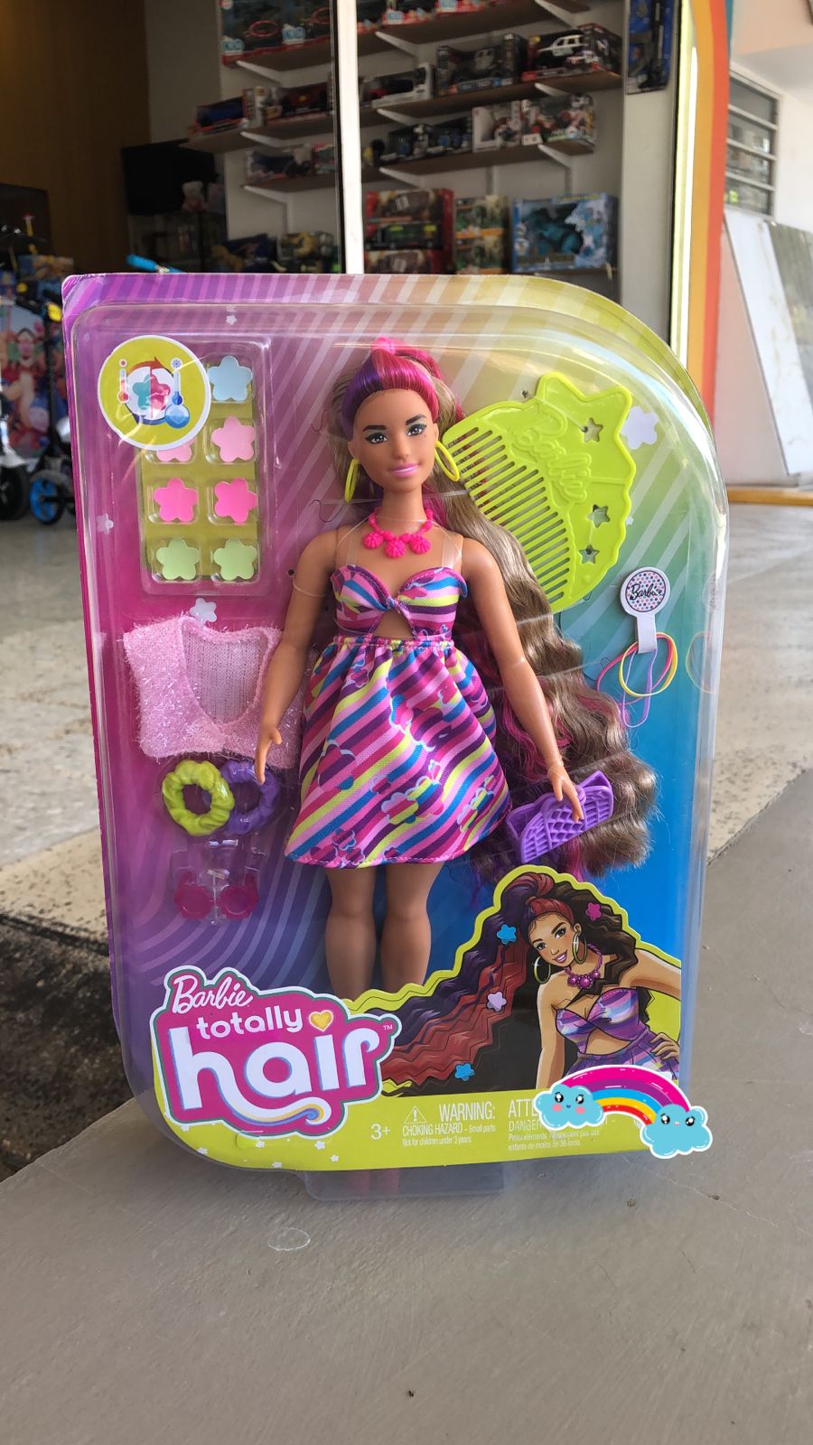 Barbie totally hair temática flores