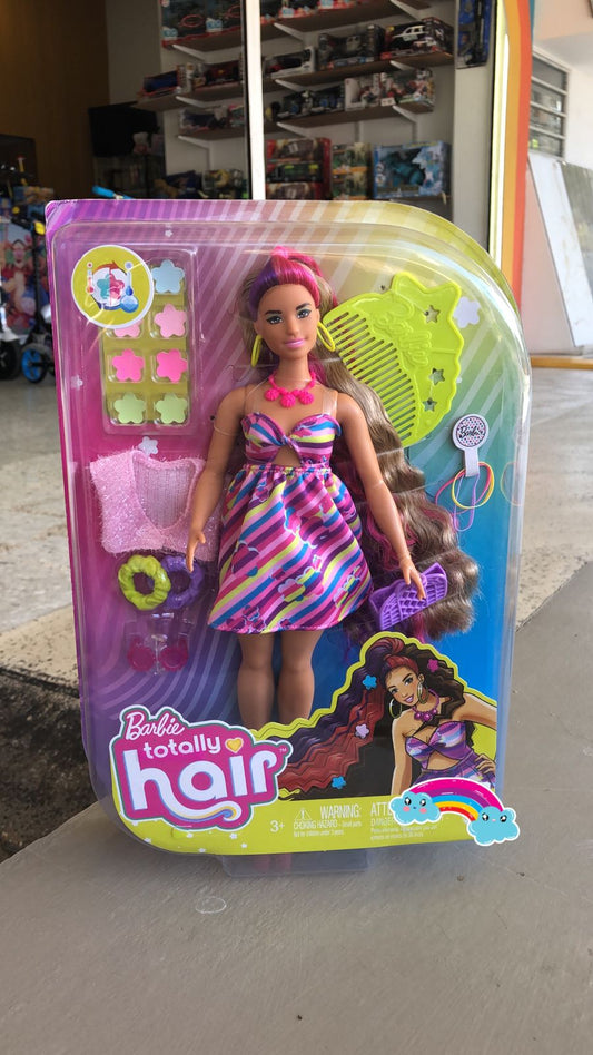 Barbie totally hair temática flores